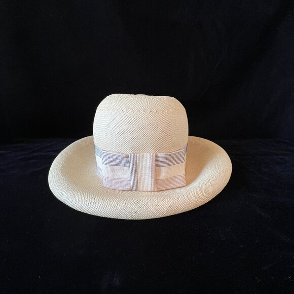 Vintage Mr. John Empress Fine Weave Straw Beige Hat, 1950's, Excellent Condition - Picture 11 of 14